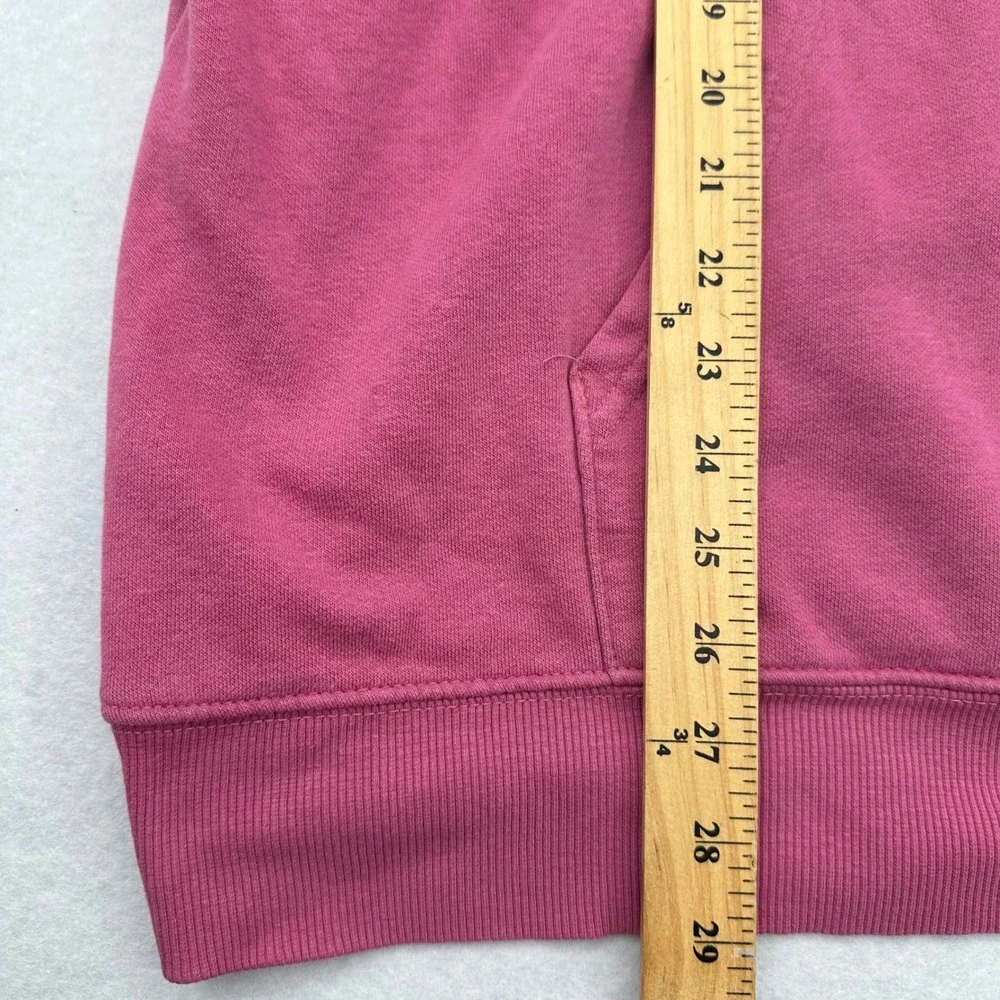 The North Face Mens XL Pink Logo Pullover Hoodie Fleece Sweatshirt READ